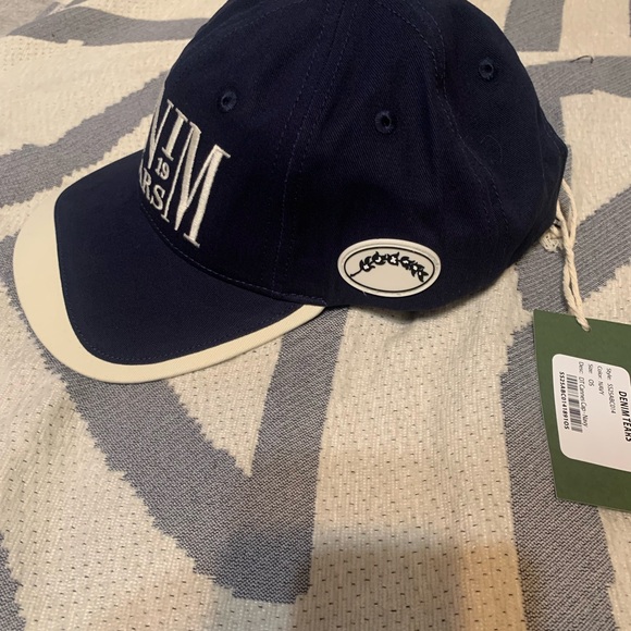 Denim Tears Navy and Cream Hat OBO